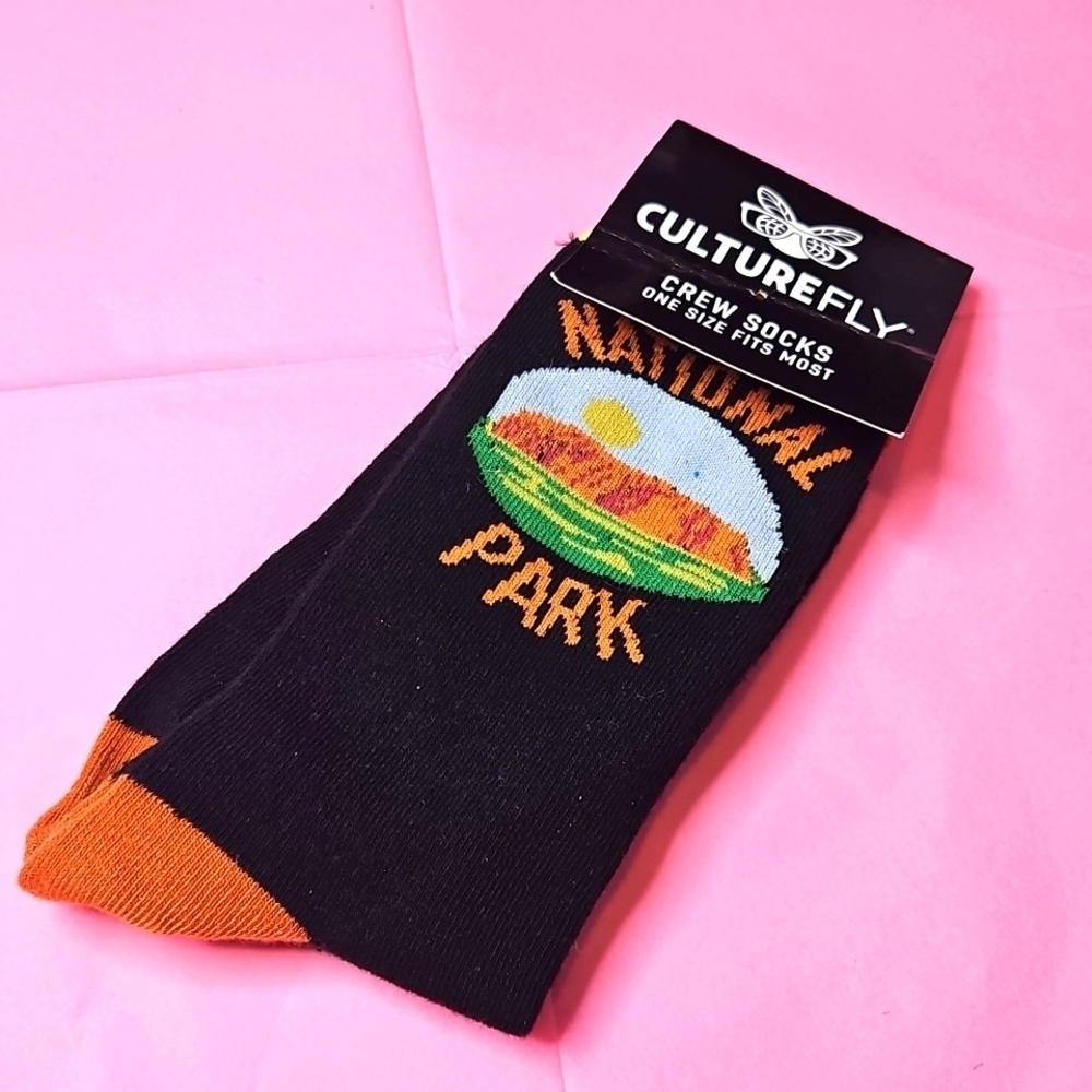 Culturefly National Park Crew Socks Unisex One Size NWT